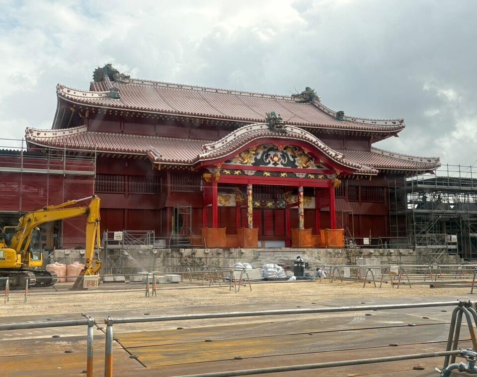 2025年12月23日、再建中の首里城