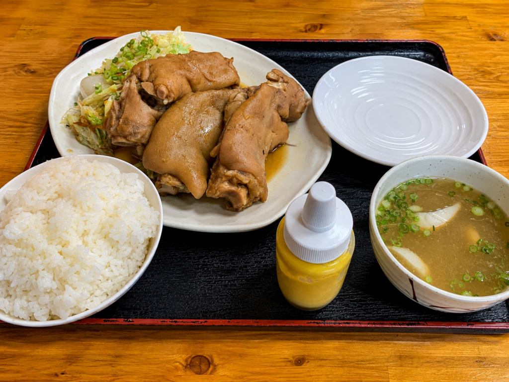 泡瀬そばのてびち定食